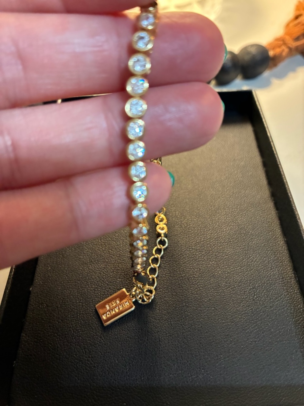 MF Meggan Gold Crystal Tennis Bracelet